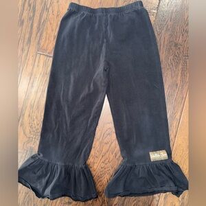Matilda Jane Charcoal/Black Big Ruffle Pants Girls size 8
